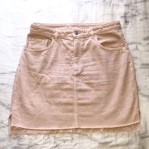 Denim Skirt - Light Pink